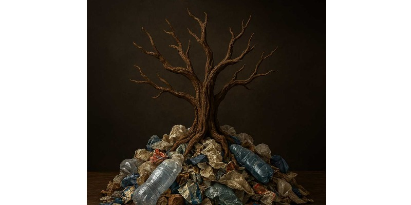 The Plastic Tree: A work of art created with waste to denounce the environmental impact of plastic