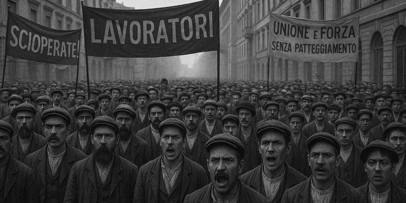 Settembre 1904: Il primo sciopero generale in Italia. Nascita della coscienza operaia e del conflitto sociale moderno