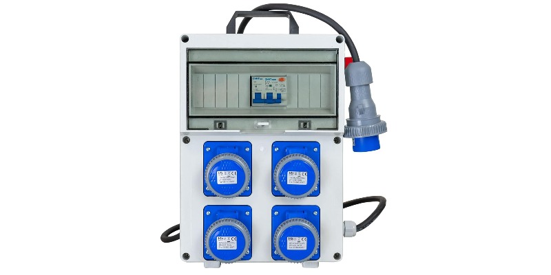 rMIX: Il Portale del Riciclo nell'Economia Circolare - Acquista il Quadro Elettrico di Distribuzione Industriale da Cantiere Portatile ASC con Pulsante di Sicurezza a Fungo - 4 Prese IP67 da 16A - Magnetotermico da 16A - Quadro Monofase Con Certificazione. #ads