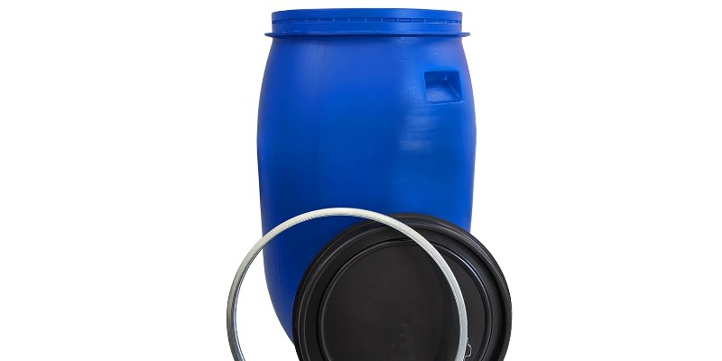 rMIX: Il Portale del Riciclo nell'Economia Circolare - Compre el Barril de Cuello Ancho de 120 Litros con Tapa y Anillo de Abrazadera Barril de Agua de Lluvia Universal de Plástico de Grado Alimenticio. #anuncios