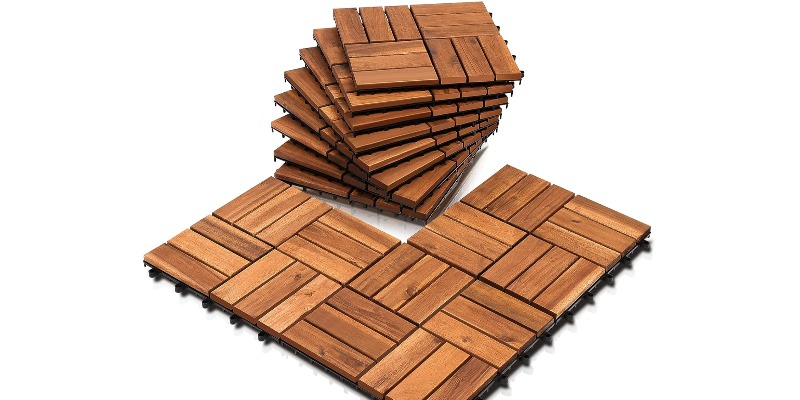 rMIX: Il Portale del Riciclo nell'Economia Circolare - Acquista le Piastrelle in legno di acacia, 1 m², 30 x 30 cm, con sistema a incastro, ritagliabili, per terrazza, balcone, certificate FSC®. #ads