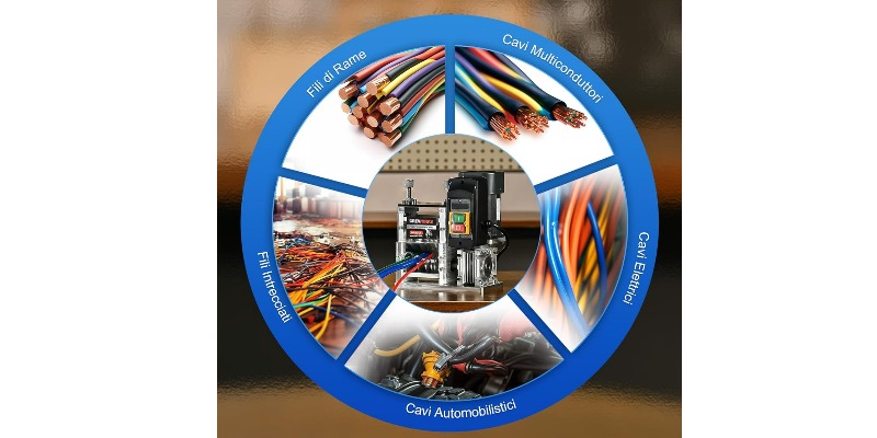rMIX: Il Portale del Riciclo nell'Economia Circolare - Acquista la Macchina Spellacavi Elettrica da 1,5 mm-30 mm con 5 Canali Spellafili Elettrici con Velocità Fino a 30 m/min per Riciclaggio Recupero Rame. #ads