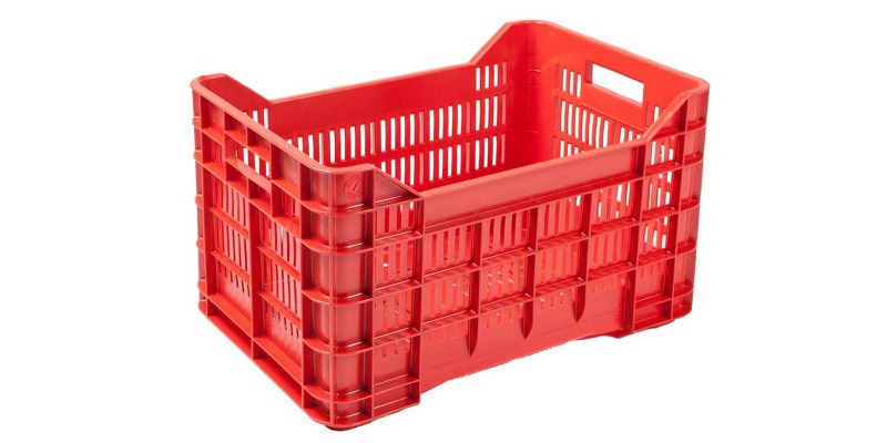 rMIX: Il Portale del Riciclo nell'Economia Circolare - Cassetta in plastica (HDPE) per ortofrutta, sovrapponibile, capacità 40 Lt, Mis. 530 L x 360 P x 310 H mm. #ads