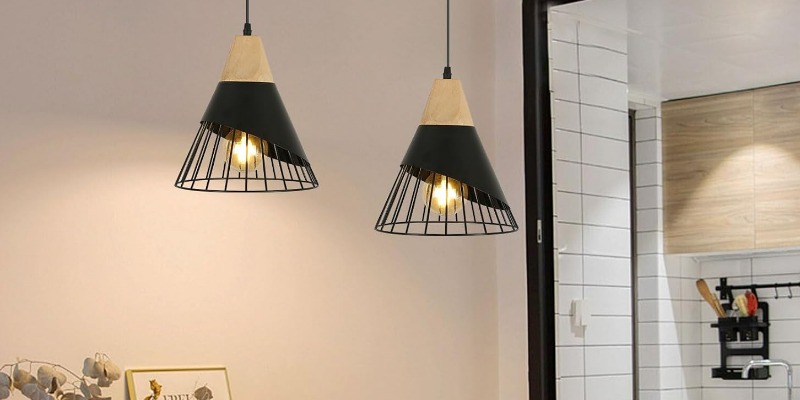 rMIX: Il Portale del Riciclo nell'Economia Circolare -  Vendita di lampada a sospensione in legno metallo industriale per cucina, soggiorno, sala da pranzo, camera da letto