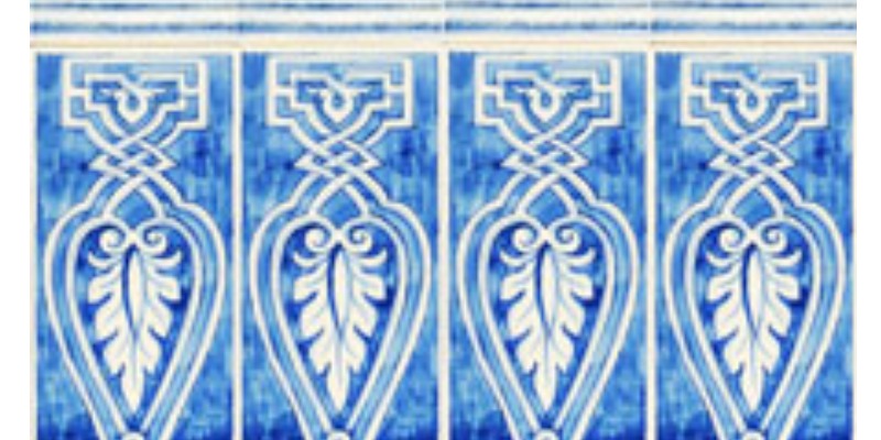 rMIX: Handmade Blue Glazed Tiles with Recycled Materials