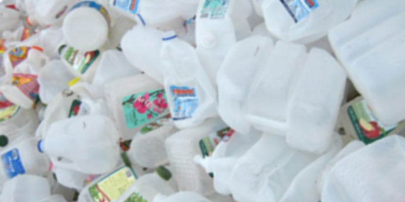rMIX: HDPE Milk Bottles in Bales for Recycling