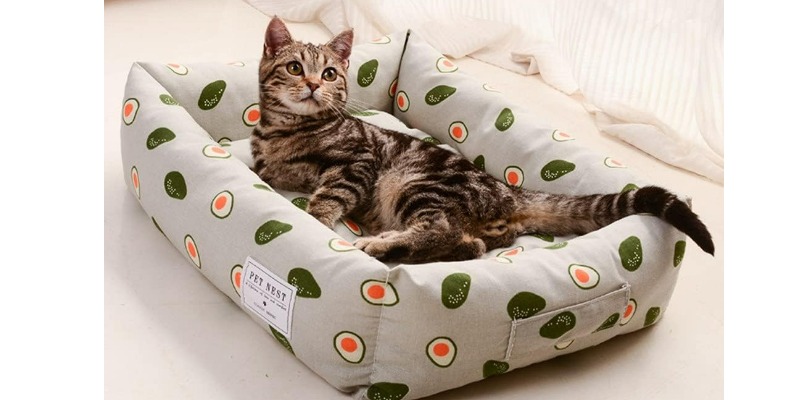 rMIX: Il Portale del Riciclo nell'Economia Circolare - Acquista cuccia per gatti cotone e lino, lavabile in lavatrice, fondo antiscivolo rettangolare
