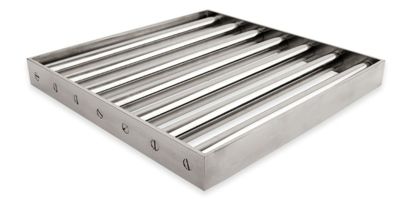 rMIX: Il Portale del Riciclo nell'Economia Circolare - Achetez la grille de séparation magnétique en acier inoxydable pour l'industrie alimentaire - 350 mm x 350 mm x 40 mm - 10 000 Gauss - 7 tiges. #annonces