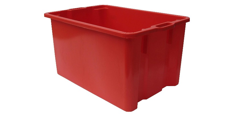 rMIX: Il Portale del Riciclo nell'Economia Circolare - Achetez la caisse alimentaire empilable et empilable en plastique, capacité 65 litres avec poignées - Coloris Orange. #les publicités