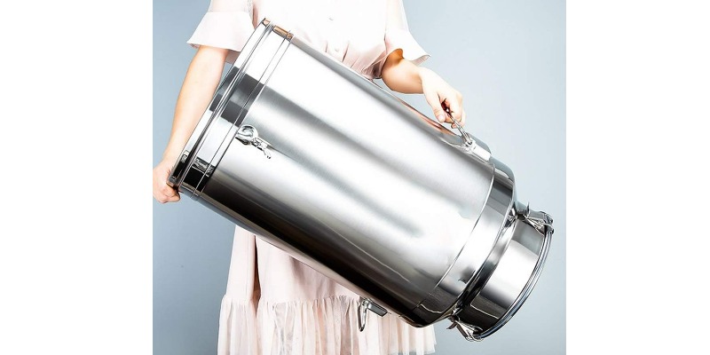 rMIX: Il Portale del Riciclo nell'Economia Circolare - Achetez le tonneau à lait scellé en acier inoxydable avec robinet pour stocker l'huile et le vin. #annonces