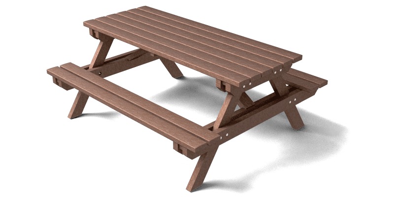 rMIX: Table and Benches in Recycled Plastic for Outdoor Furniture
