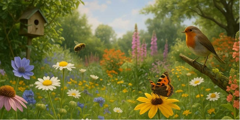 Biodiversidad en jardines: creación de refugios para insectos, aves y pequeños animales