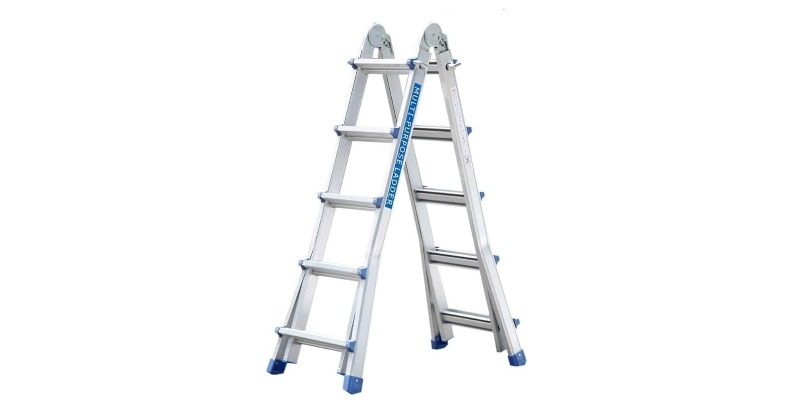 rMIX: Il Portale del Riciclo nell'Economia Circolare - Buy the multifunction aluminum telescopic folding articulated ladder 4 x 5 steps 5.10 m. #advertising