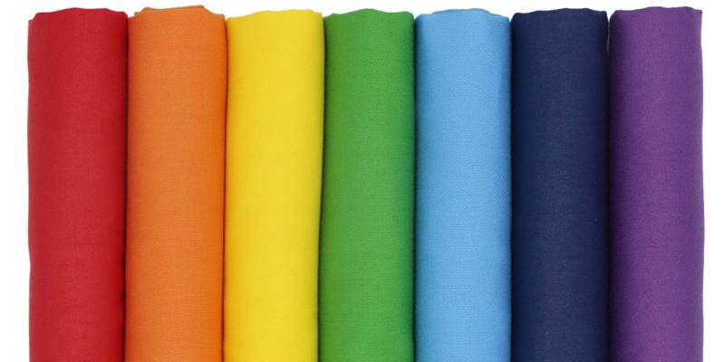 rMIX: Il Portale del Riciclo nell'Economia Circolare - Acquista il Tessuto di Cotone Arcobaleno Patchwork Tinta Unita 7 Pezzi 50x45 cm. #ads