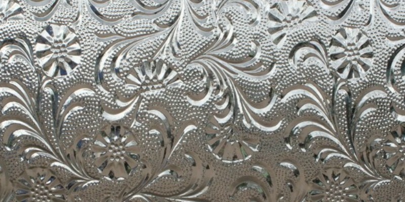 rMIX: Antique Embroidered Glass Slabs from Recoveries