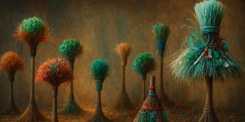 Forest of Recycled Brooms: The Art that Transforms Objects into Nature