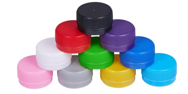 rMIX: Il Portale del Riciclo nell'Economia Circolare - Achetez 100 bouchons de bouteilles en plastique, 10 couleurs, bouchons à vis de 28,5 mm. #publicité