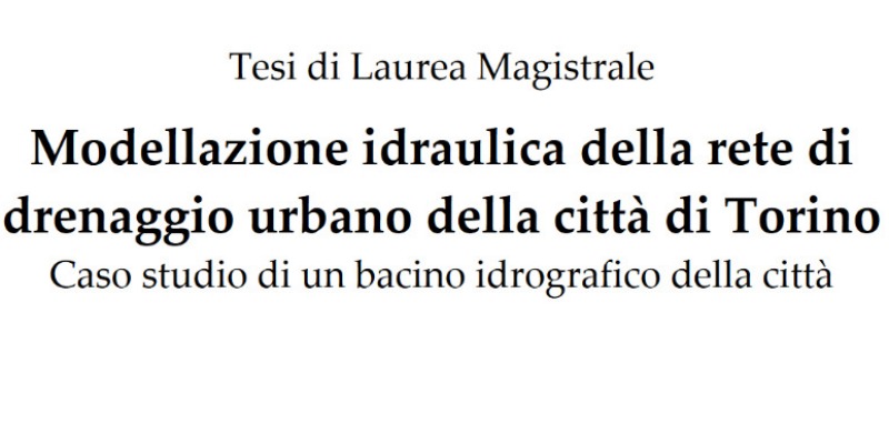 rMIX: Il Portale del Riciclo nell'Economia Circolare - Modelización hidráulica de la red de drenaje urbano de la ciudad de Turín.