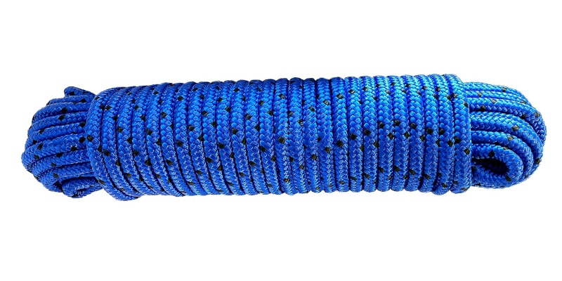 rMIX: Il Portale del Riciclo nell'Economia Circolare - Cuerda multiusos en polipropileno PP, también apta para amarre, color azul y negro, carga de rotura 700 kg, longitud 20 m y diámetro 8 mm. #publicidad