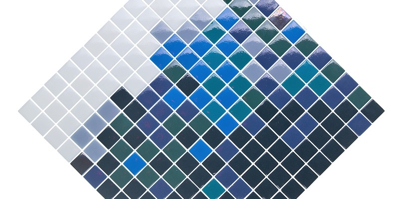 rMIX: Recycled Glass Mosaics for Walls and Floors Mix Color