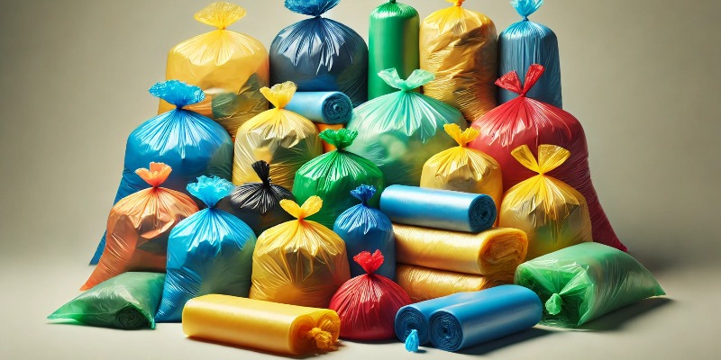 Production of plastic bags and sacks for packaging