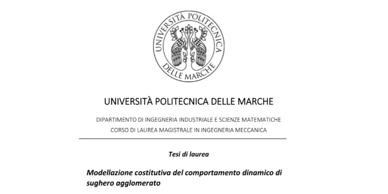 rMIX: Il Portale del Riciclo nell'Economia Circolare - Constitutive modeling of the dynamic behavior of agglomerated cork