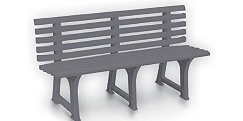 rMIX: Il Portale del Riciclo nell'Economia Circolare - Buy the anthracite-colored plastic bench for indoors and outdoors. #advertising