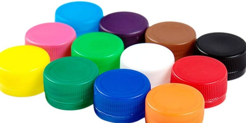 rMIX: Il Portale del Riciclo nell'Economia Circolare - Venta de tapones de plástico multicolores.
