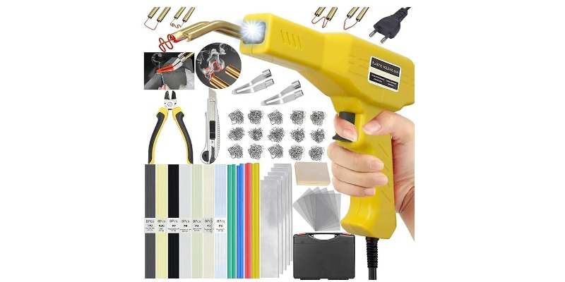 rMIX: Il Portale del Riciclo nell'Economia Circolare - Compre el Soldador de Plástico, Kit de Reparación de Parachoques de Auto con 800 piezas, 6 Tipos de Grapas, 64 Varillas de Soldadura. #anuncios